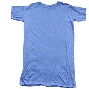 NEW Eileen Fisher T Shirt  Dress Size M Blue Organic Cotton Elastane Timeless